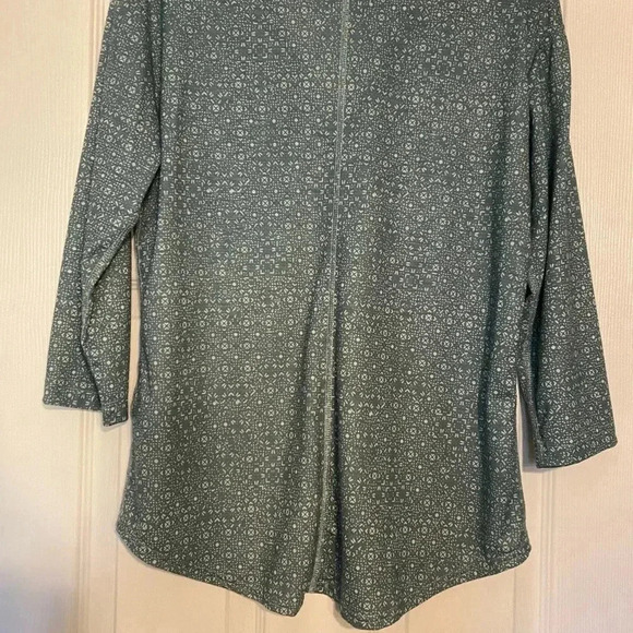 LL Bean women’s stream side shirt size medium green print - Picture 2 of 3